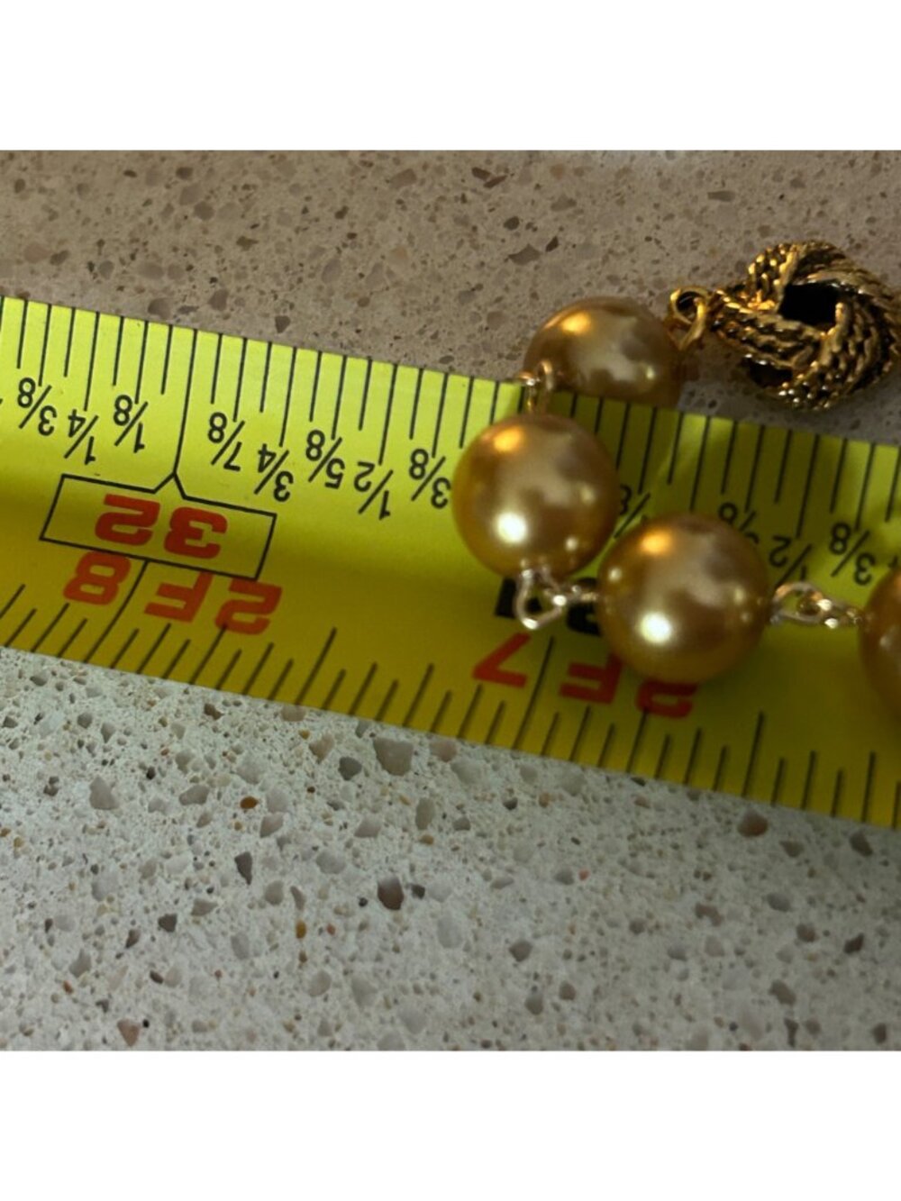 Vintage Joan Rivers Gold Tone Faux Pearl Beads Filigree Bead Necklace 62" Long - Picture 10 of 12